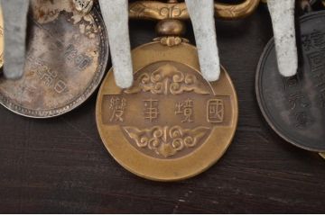 古い勲章など10点(満州國赤十字社、国境事変、建国功労章)(R-041983)