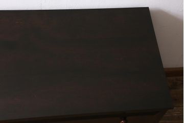 中古　当店リメイク　松本民芸家具　落ち着いた佇まいのシックなローボード(ローチェスト、引き出し)(R-041998)