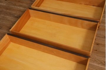 中古　リメイク　松本民芸家具　取り入れやすいサイズのローボード(ローチェスト、引き出し)(R-041999)