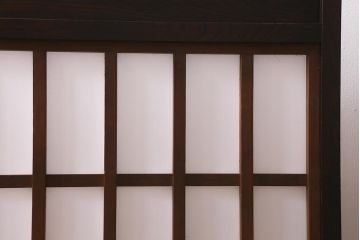 中古　松本民芸家具　和の風情が漂う障子付き衝立(つい立て、パーテーション)(R-042003)