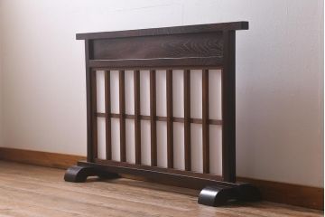 中古　松本民芸家具　和の風情が漂う障子付き衝立(つい立て、パーテーション)(R-042003)