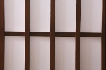 中古　松本民芸家具　和の風情が漂う障子付き衝立(つい立て、パーテーション)(R-042003)