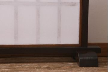 中古　松本民芸家具　和の風情が漂う障子付き衝立(つい立て、パーテーション)(R-042003)