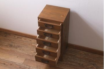 ラフジュ工房オリジナル　古金具リメイク　脚付き　小物の整理にも便利なサイドチェスト(小物収納、引き出し)(R-042004)