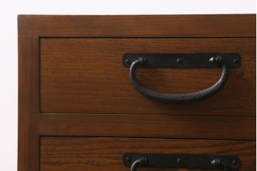 ラフジュ工房オリジナル　古金具リメイク　脚付き　小物の整理にも便利なサイドチェスト(小物収納、引き出し)(R-042004)