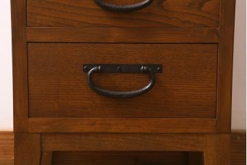 ラフジュ工房オリジナル　古金具リメイク　脚付き　小物の整理にも便利なサイドチェスト(小物収納、引き出し)(R-042004)
