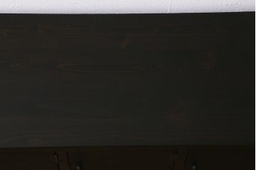 ラフジュ工房オリジナル　古材リメイク　落ち着いた色合いの扉付きマス目棚・右開き(収納棚、ロッカー、下駄箱)(R-042005)