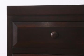 中古　松本民芸家具　小物収納におすすめのスリムな6段チェスト(引き出し、整理タンス)(R-042006)