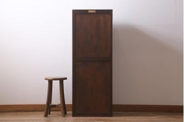 中古　松本民芸家具　小物収納におすすめのスリムな6段チェスト(引き出し、整理タンス)(R-042006)