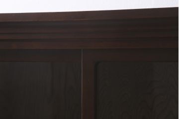 和製アンティーク　昭和初期　楓材　シックな色合いのレトロモダンな重ね戸棚(収納棚、飾り棚、食器棚、カップボード)(R-042010)