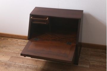 中古　松本民芸家具　高山式座ビューロー　和モダンな空間づくりにおすすめの簿記机(ワークデスク、在宅ワーク、在宅用)(定価約26万5千円)(R-042011)