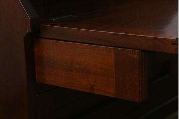 中古　松本民芸家具　高山式座ビューロー　和モダンな空間づくりにおすすめの簿記机(ワークデスク、在宅ワーク、在宅用)(定価約26万5千円)(R-042011)