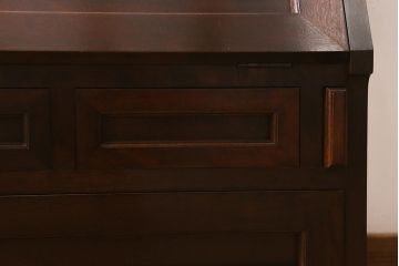 中古　松本民芸家具　高山式座ビューロー　和モダンな空間づくりにおすすめの簿記机(ワークデスク、在宅ワーク、在宅用)(定価約26万5千円)(R-042011)