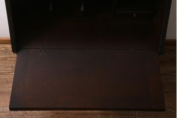 中古　北海道民芸家具　上質な作りが魅力のライティングビューロー(机、引き出し)(定価約34万円)(R-042012)