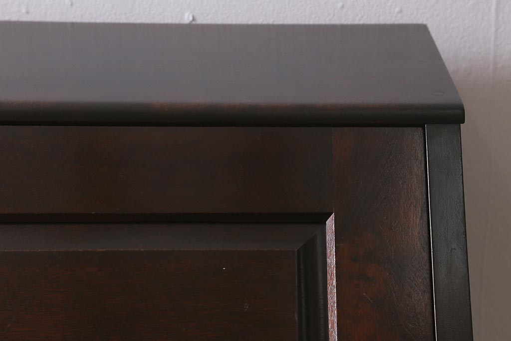 中古　北海道民芸家具　上質な作りが魅力のライティングビューロー(机、引き出し)(定価約34万円)(R-042012)