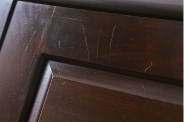 中古　北海道民芸家具　上質な作りが魅力のライティングビューロー(机、引き出し)(定価約34万円)(R-042012)