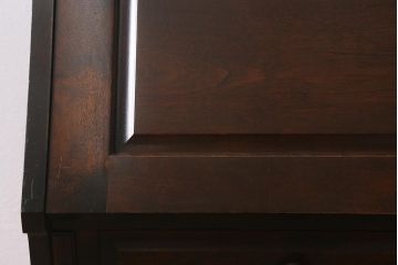 中古　北海道民芸家具　上質な作りが魅力のライティングビューロー(机、引き出し)(定価約34万円)(R-042012)