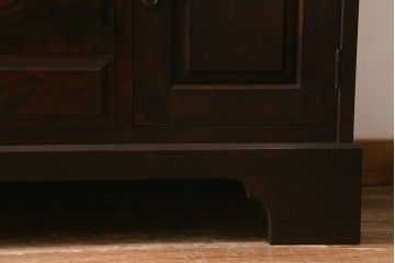 中古　北海道民芸家具　上質な作りが魅力のライティングビューロー(机、引き出し)(定価約34万円)(R-042012)