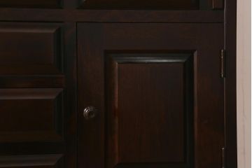 中古　北海道民芸家具　上質な作りが魅力のライティングビューロー(机、引き出し)(定価約34万円)(R-042013)