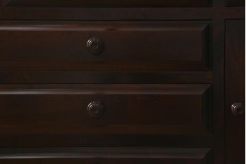 中古　北海道民芸家具　上質な作りが魅力のライティングビューロー(机、引き出し)(定価約34万円)(R-042013)