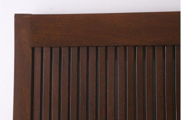 アンティーク建具　明治大正期　総ケヤキ材　丸に桔梗紋　上品な和の空間作りにおすすめの格子蔵戸(引き戸、玄関戸)(R-042014)