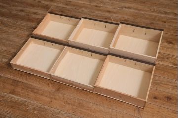 ラフジュ工房オリジナル　古金具リメイク　前板栗材　ヒノキ材　整理整頓にぴったりなサイドチェスト(小物収納、小箪笥、引き出し)(R-042015)