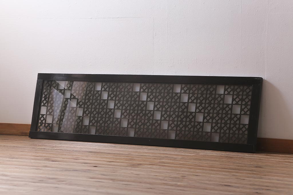 アンティーク建具 大正昭和初期 大正ロマンの雰囲気溢れる組子欄間(欄間、明り取り、明かり取り)(R-042018)