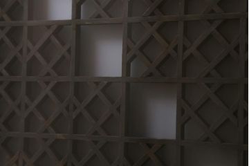 アンティーク建具 大正昭和初期 大正ロマンの雰囲気溢れる組子欄間(欄間、明り取り、明かり取り)(R-042018)