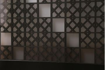 アンティーク建具 大正昭和初期 大正ロマンの雰囲気溢れる組子欄間(欄間、明り取り、明かり取り)(R-042018)