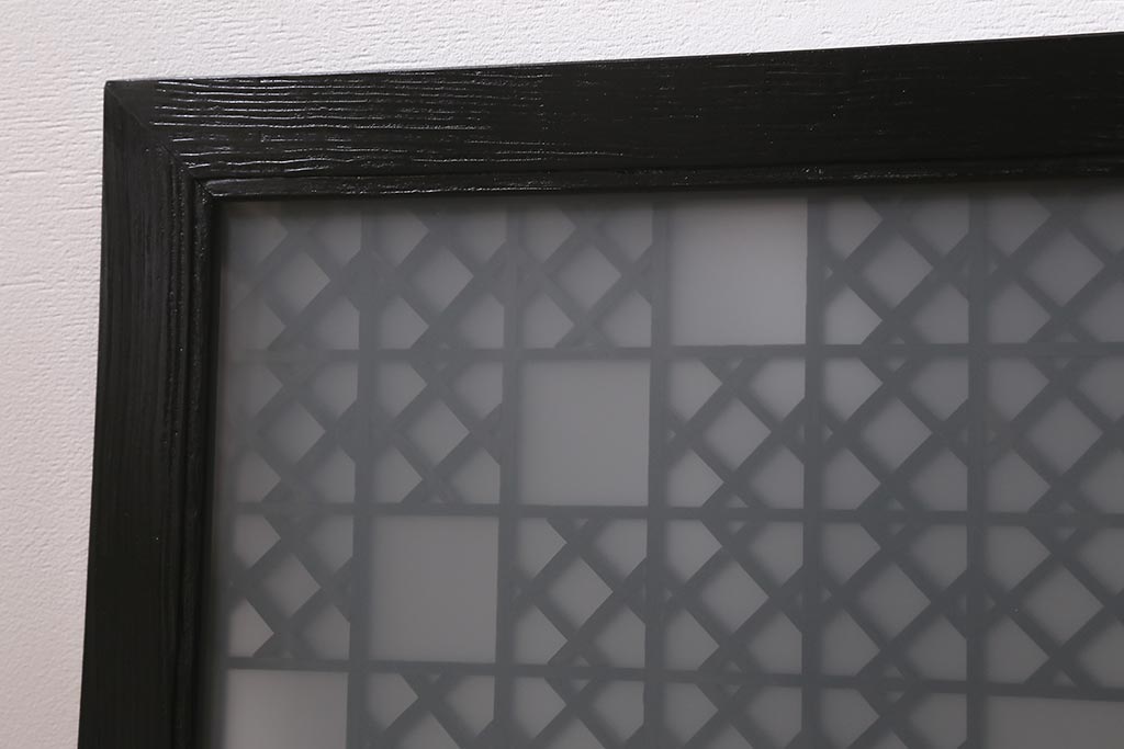 アンティーク建具 大正昭和初期 大正ロマンの雰囲気溢れる組子欄間(欄間、明り取り、明かり取り)(R-042018)