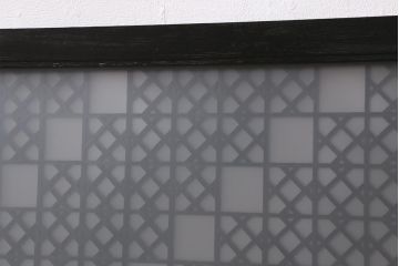 アンティーク建具 大正昭和初期 大正ロマンの雰囲気溢れる組子欄間(欄間、明り取り、明かり取り)(R-042018)