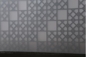 アンティーク建具 大正昭和初期 大正ロマンの雰囲気溢れる組子欄間(欄間、明り取り、明かり取り)(R-042018)