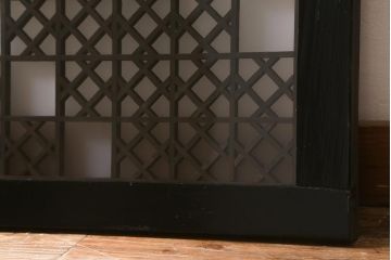 アンティーク建具　大正昭和初期　大正ロマンの雰囲気溢れる組子欄間(欄間、明り取り、明かり取り)(R-042018)