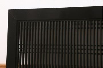 アンティーク建具　昭和初期　繊細に並んだ細い桟が目を引く筬欄間(オサランマ、明り取り、建具)(R-042019)