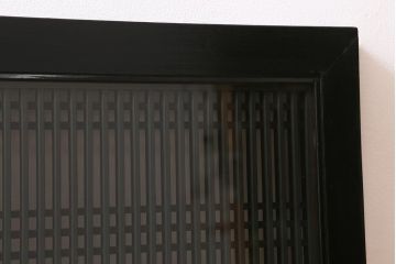 アンティーク建具　昭和初期　繊細に並んだ細い桟が目を引く筬欄間(オサランマ、明り取り、建具)(R-042019)