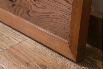 ビンテージ建具　昭和中期　山水図　帆掛け船　風情のある和空間を演出する彫刻欄間(明かり取り、明り取り)(R-042021)