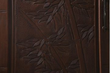 ヴィンテージ家具　伝統工芸　軽井沢彫り　竹の彫りが見事なチェスト(和タンス、洋服タンス、ビンテージ)(R-042026)