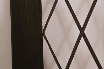 アンティーク建具　昭和中期　シンプルな組子のデザインが魅力の欄間(明かり取り、明り取り)(R-042027)