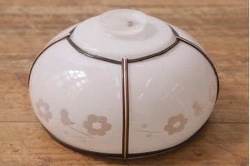 アンティーク照明　昭和初期　梅と小鳥の模様が可愛らしい天井照明(吊り下げ照明、ペンダントライト)(R-042030)