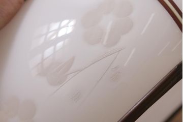 アンティーク照明　昭和初期　梅と小鳥の模様が可愛らしい天井照明(吊り下げ照明、ペンダントライト)(R-042030)