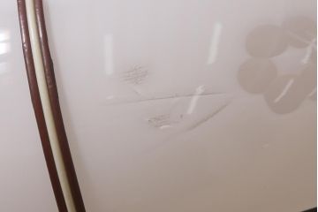 アンティーク照明　昭和初期　梅と小鳥の模様が可愛らしい天井照明(吊り下げ照明、ペンダントライト)(R-042030)