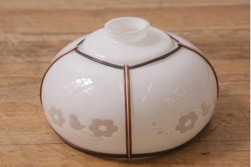 アンティーク照明　昭和初期　梅と小鳥の模様が可愛らしい天井照明(吊り下げ照明、ペンダントライト)(R-042031)