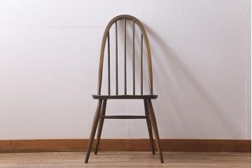 ヴィンテージ家具　イギリスビンテージ　ERCOL(アーコール)　美しく丈夫な作りが魅力的なクエーカーチェア(ダイニングチェア、椅子、ウィンザーチェア、ウインザーチェア)(R-042034)