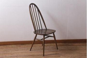 ヴィンテージ家具　イギリスビンテージ　ERCOL(アーコール)　美しく丈夫な作りが魅力的なクエーカーチェア(ダイニングチェア、椅子、ウィンザーチェア、ウインザーチェア)(R-042034)