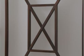 アンティーク建具　和製アンティーク　ヒノキ材　腰板ケヤキ材　上手物!　珍しいデザインが目を引くガラス戸4枚セット(引き戸、建具)(R-042036)