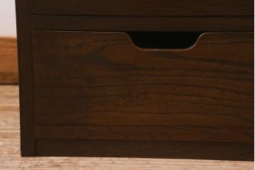 和製ヴィンテージ　シンプル　シックで合わせやすい小引き出し(卓上収納、小物収納、ビンテージ)(R-042037)
