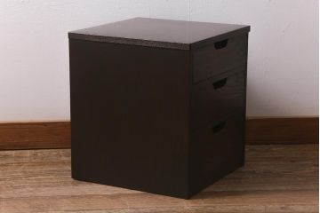 和製ヴィンテージ　シンプル　シックで合わせやすい小引き出し(卓上収納、小物収納、ビンテージ)(R-042037)