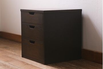 和製ヴィンテージ　シンプル　シックで合わせやすい小引き出し(卓上収納、小物収納、ビンテージ)(R-042037)