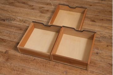 和製ヴィンテージ　シンプル　シックで合わせやすい小引き出し(卓上収納、小物収納、ビンテージ)(R-042037)