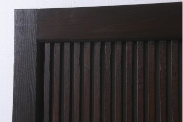 アンティーク建具　和製アンティーク　明治期　蔵戸リメイク　総ケヤキ材　クリアガラス入り　和の趣あふれる蔵戸2枚セット(引き戸、玄関戸)(R-042038)